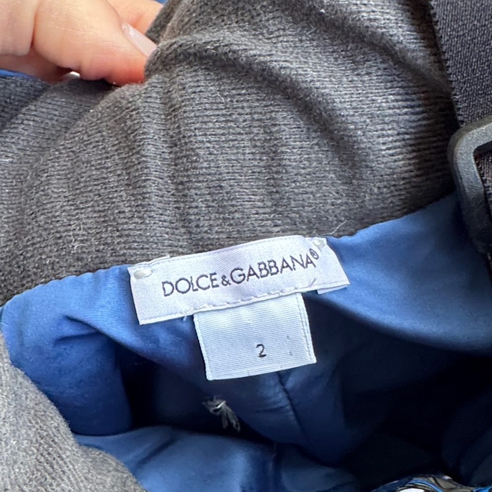 Dolce & Gabbana Kids Blue Snow Bib Pants - Picture 6 of 7
